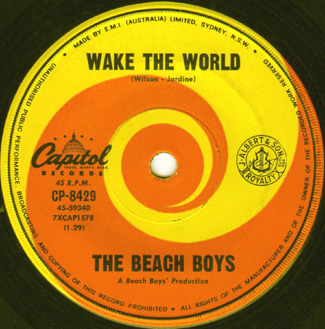 Australia - Capitol swirl label 1968-1969 - Beach Boys on 45